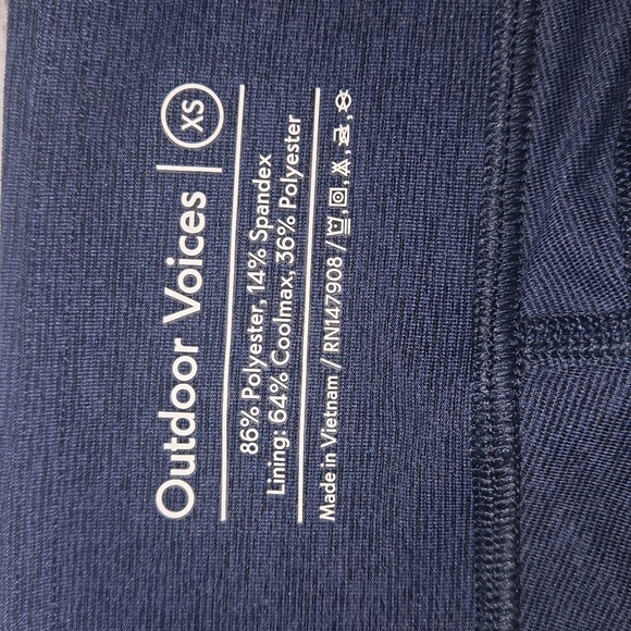 Outdoor Voices Women's Warm Up 10" Shorts Navy Size XS NWT - Picture 8 of 9